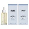 hers Effortless Glow Face Oil - Anti Aging Facial Oil for Glowing Skin - Softens, Hydrates, Smoothes Wrinkles - Contains Jojoba Oil, Tea Tree Oil, Rosehip - 2 Pack