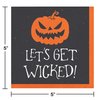 Creative Converting Get Wicked Halloween Beverage Napkins, 5", Multi-color