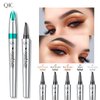 Eyebrow Pencil Eyebrow Microblading Pen - Eye Makeup Eyebrow Pen Micro 4 Point Brow Pen Lift & Snatch Eyebrow Microblading Pen Long-Lasting Waterproof Natural Eyebrow Hair (05 Grey)