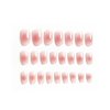 DANMANR Square Press on Nails Short Fake Nails French Acrylic Full Cover False Nails for Women and Girls 24PCS (Pink red)