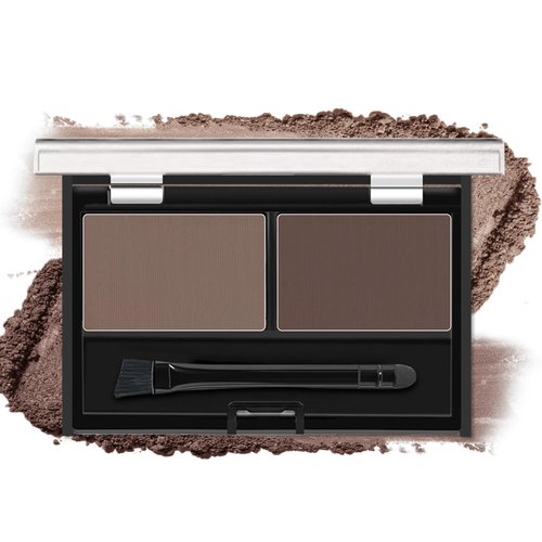 CAHIUYOA Eyebrow Powder Kit 2 Colors Eye Brow Powder for Women Long-Lasting Waterproof Dark Brown/Light Brown Eyebrow Filler & Create Natural Eyebrow Makeup Palette with Eyebrow Brush - 03