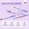 SAVILAND Kolinsky Acrylic Nail Brush Set: Size 6,10,14 Professional Nail Brushes Cleaner Manicure Tool for Acrylic Application Acrylic Powder Nail Extension 3D Nail Carving for Nail Art DIY