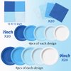 CMUSKO 60Pcs Blue Plates and Napkins-Light Blue Party Supplies Gradient Blue Disposable Tableware for Birthday,Baby Shower,Wedding
