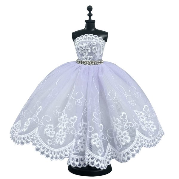 Fashion Tutu Ballet Dress for 11.5" Doll Clothes Outfits 1/6 Dolls Accessories Rhinestone 3-Layer Skirt Ball Party Gown (Light Purple)