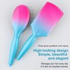 2Pcs Paddle Hair Brush, Wet & Dry Detangling Paddle Brush Set for Women Men, Straight and Smooth Soft Touch (Gradient Blue Red)