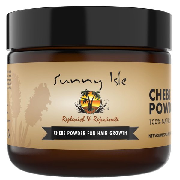 Sunny Isle Authentic African Chebe Powder 1oz | 100% Natural & Dye Free | Deeply Moisturizes Hair For Enhanced Growth & Strength | Men & Women