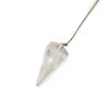 Crystal Pendulum Made of Natural Quartz for Dowsing Divination Chakra Reiki. Pointed with Chain and Jewelry Pouch