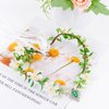 AMCAMI Flower Headpiece Green Elf Crown Flower Crown for Women Fairy Crown Flower Headband for Women Fairy Accessories Floral Headband for Women Halloween Prom Womens Renaissance Costume Floral