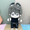 niannyyhouse 20cm Plush Doll Clothes Black Vest Pants Belt Accessories