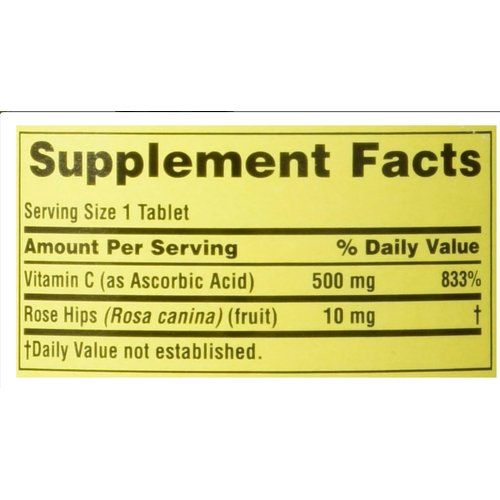 Spring Valley - Vitamin C 500 Milligram with Rose Hips, 500 Tablets