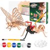 CoolToys Intrepid Insects Paint n' Play 3D Model and Craft Kit - Educational and Fun 3D Wooden Models Building and Painting Set for Kids Ages 6+ - Creative STEM Art Project for Boys and Girls