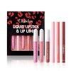 Clubday 3 Matte Long wearing Lipstick and Lip Liner Set, Liquid Makeup Sets Non-Stick Cup Waterproof Lipstick-01