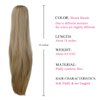 SYXLCYGG Clip in Ponytail Hair Clip Claw Blonde Ponytails Extension Straight 18" 4.3 OZ Synthetic Like Real Fake Hair piece Yaki Easy To Use Fluffy Yaki