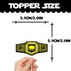 18pcs Gold Glitter Championship Ring Dessert Cupcake Topper Wrestling Belt Fitness Sports Theme Decor Supplies Men Boys Happy Birthday Anniversary Party Decorations