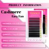 TDANCE Cashmere Easy Fan Lash Extensions Self Fanning Volume Lash Extensions 0.05mm D Curl 8-15mm Mix Length Matte Black Mega Volume Lash Extensions (0.05-D,8-15mm)