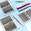 EYEBERLY Individual Lashes, 280pcs 30+40D Wispy Lash Clusters, C Curl Lash Extension, Natural Looking DIY Faux Mink Cluster Eyelash Extensions at Home (30D+40D-0.07C-9-18mm)
