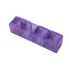 GMS 4 Times Per Day Weekly Slant Tray Pill Organizer – Includes 7 Removable Pill Boxes Designed to Protect and Remind That its Medication Time during Travel, Work and Any Other Daily Activity (Purple)