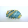 Generic Shimmering blue yellow white hair claw clamp clip