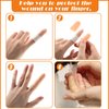 50 Pieces Gel Finger Cots Gel Finger Support Protector Gloves Gel Finger Cover Caps Silicone Finger Sleeves, 40 Pieces Long, 10 Pieces Short (Beige)