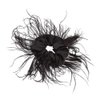 Black Feather Hair Scrunchies Elastic Hair Bands Hair Rings Scrunchy Hair Ties Ropes Ponytail Holder Hair Accessories for Women and Girls, 1 Piece
