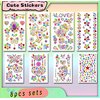 210Pcs+ Cute Reusable Stickers for Kids, Fun Glitter Gem Heart Art Stickers Bulk for Water Bottle, Happy Birthday, Prizes for Kids Classroom, Puffy Stickers for Toddlers Girls, Laptop Small Stickers