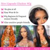 Glueless Wigs Human Hair Pre Plucked Wear and Go Glueless Wig for Beginners Body Wave Lace Front Wigs for Black Women Upgraded No Glue Ready To Wear 4x4 Lace Pre Cut Wig 16 Inch