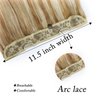 Ugrace Hair Wire Hair Extensions Real Human Hair Light Blonde Highlighted Golden Blonde 18 inch 90g Hairpiece with Invisible Fish Line Straight Clip in Human Hair Extensions for Women