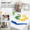 3D Printed Dragon Egg with Dragon Inside,12 Inch 4D Printed Dragon Egg Fidget Toy，Home Office Decor Executive Desk Toys for Autism/ADHD (Blue)