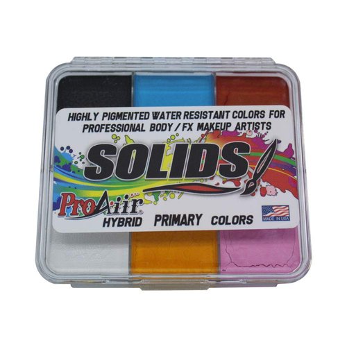 ProAiir SOLIDS Water Resistant Makeup Palette Primary Colors
