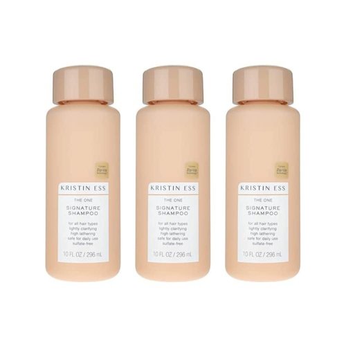 Kristin Ess Hair One Signature Shampoo with Avocado Oil + Castor Oil for Women - Lightly Clarifying Daily Sulfate Free Hydrating Shampoo, Color Safe, Vegan, 10 fl oz (Pack of 3)