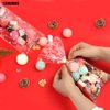 LOMIMOS Christmas Cellophane Treat Bags,Clear Plastic Candy Cookie Packing Bags with Twist Ties for Party,120pcs