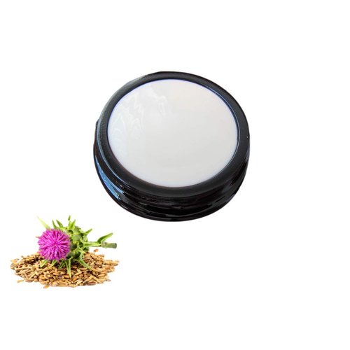 Navoms Beauty Organic Milk Thistle Lotion | Face and Body Lotion | All Purpose Lotion | All Ages and Skin Types | Vegan | (2 oz glass jar)