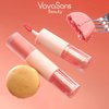 VavaSans Pink Rose Matte Liquid Lipstick with Pink Clear Glitter Lip Gloss 2 In 1 Dual Ended Highly Pigmented Long Lasting Non Sticky Transfer Proof High Shine Finish Makeup for Girls and Women