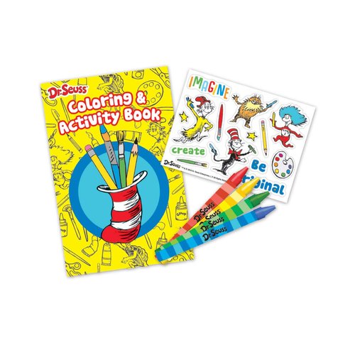 Dr. Seuss Party Favors Set Dr. Seuss Party Supplies Bundle - 12 Pack Dr Seuss Party Decor with Dr. Seuss Coloring Books, Dr. Seuss Rewards, Stickers, and More (Dr. Seuss Birthday Party Supplies)