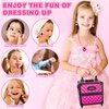 98 Pcs Kids Makeup Kit for Girls, Princess Toys Real Washable Cosmetics Set with Mirror, Hair Ties, Nails, Rings, Earrings, Necklace, Perfect for 3 4 5 6 7 8 Year Old Girls Birthday