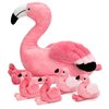 Qpewep 21Inch Flamingo Stuffed Animal Toys with 4 Babies Soft Plush Flamingo Inside Pink Plushie Machine Washable for Kids Birthday Toddlers Kids Zoo Flamingo Party Decor Xmas Gift