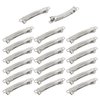 Cinaci 20 Pack 2.4 Inch / 3 Inch/ 4 Inch Blank Silver Metal DIY Craft French Barrettes Snap Hair Clips Pins for Women Girls Hair Accessories (2.4 Inch)