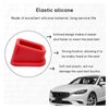 Kewucn 2 PCS Car Seat Belt Buckle Holder, Silicone Auto Seatbelt Buckle Booster, Easy Access Seat Belt Buckle Guard Cover for Kids, Universal Safety Seat Accessories for Most Cars (Red)