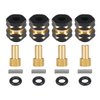 RC Brass Extended Hex Wheel Hubs for 1/24 RC Crawler Car Axial AX24 SCX24 90081 Upgrade Parts (Black)