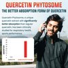 1600 MG Liposomal Quercetin Phytosome, 20X Higher Absorption, Quercetin with Bromelain, Zinc & Vitamin C, Quercetin Supplement for Immunity, Normal Respiratory Function - 120 Softgels