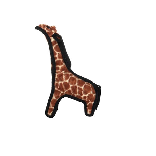 TUFFY - World's Tuffest Soft Dog Toy - Zoo Giraffe - Multiple Layers. Made Durable, Strong & Tough. Interactive Play (Tug, Toss & Fetch). Machine Washable & Floats. (Junior 2 Pack)