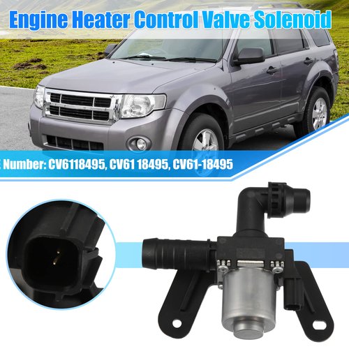 X AUTOHAUX CV6118495 CV61-18495 Engine Heater Control Valve Solenoid for Ford Escape 2013 2014 2015 2016 2017 2018 2019