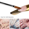 BQAN 3D Kolinsky Nail Art Brush 1Pc #4, Professional nail brushes for acrylic application, Natural Wooden Handle with Rhinestone Design