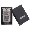 Zippo Jim Beam Bourbon Label High Polish Chrome Emblem Pocket Lighter