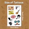 20 Sheets Secret Agent Spy Detective Temporary Tattoos, Mystery Detective Clue Party Favors Accessories Decorations Spy Game Kit for Kids Boys