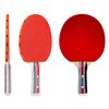 Franklin Sports Ping Pong Paddle - Performance Table Tennis Racket - Wooden Pro Style Paddle with Rubber Surface - Red + Gray