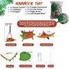 FABMODE 5Pcs Sugar Glider Supplies Cage Accessories Hammock Set Hanging Bed Hideout for Small Animal Pets Hamster Guinea Pig Squirrel Gerbils