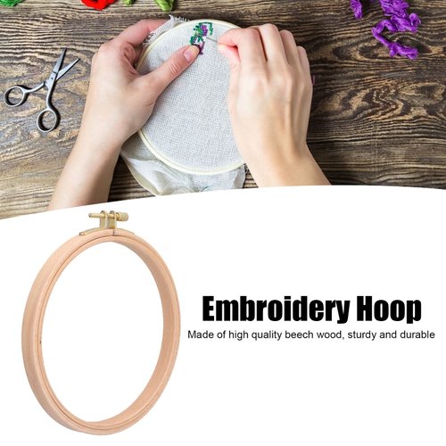 Cross Stitch Hoop, 6.5in Embroidery Hoop Wooden Round Hand Embroidery Frames Quilting Frames for Hand Quilting Thickened Embroidery Ring Scroll Frames for Cross Stitching