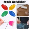 TOOVREN Needle Threader for Hand Sewing 12 Pcs Plastic Wire Hook Simple Threader for Needles Small Eye Needle Threader for Sewing Machine Needle Threader Tool for Sewing Crafting