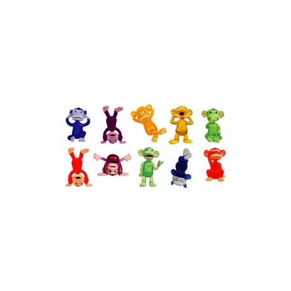 100 Funny Monkeys ~ Tiny Plastic Monkey Figures Bulk Bag 100 Party Favors